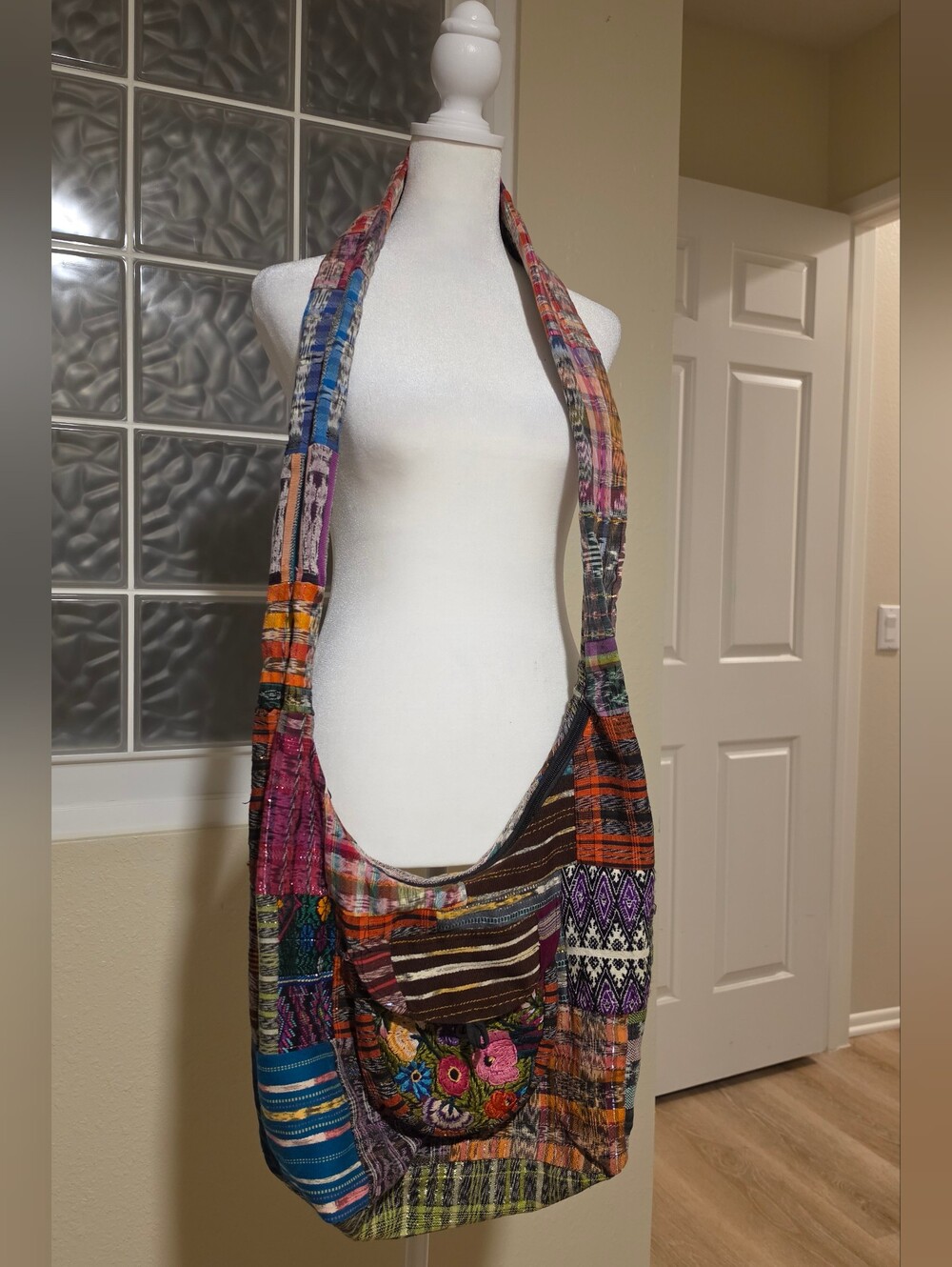 Boho Multicolor Patchwork Crossbody Bag